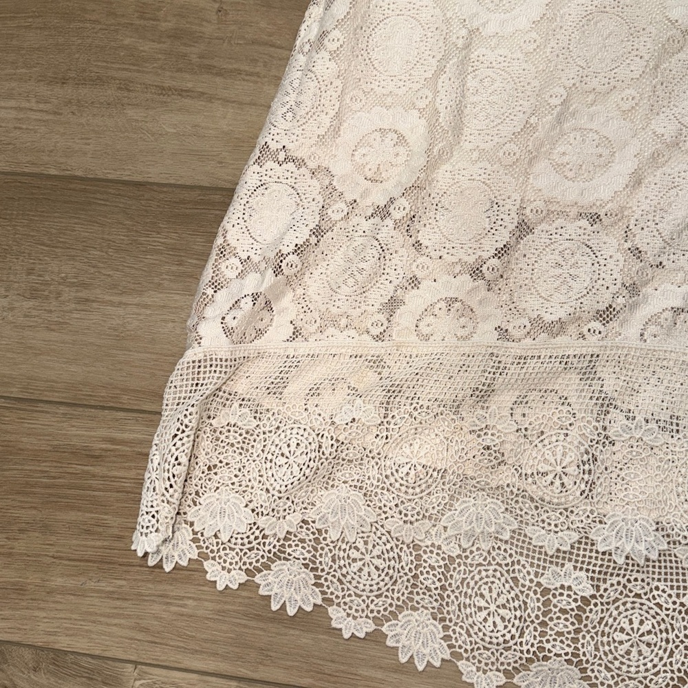 Mason & Belle crocheted style  Elegant Cream Lace Dress size xsmall boho - Picture 2 of 7